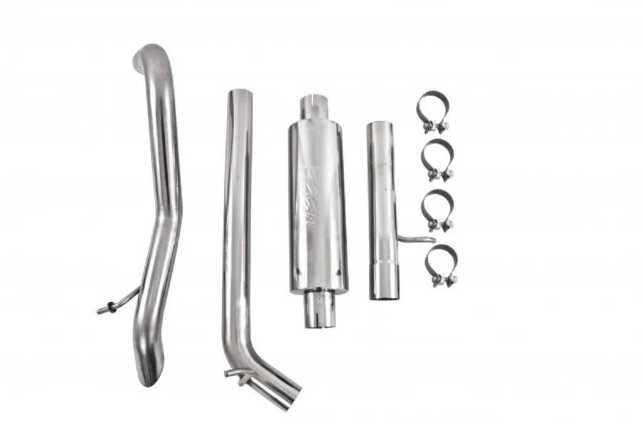 2007-11 Jeep Wrangler JK MBRP T304 Stainless Steel 2.5in Off-Road Exhaust Tail Pipe - Muffler Before Axle