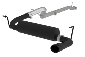 2012-18 Jeep Wrangler JK MBRP 2.5in Performance Series Cat-Back Exhaust System - Single Rear Exit - Black Coated