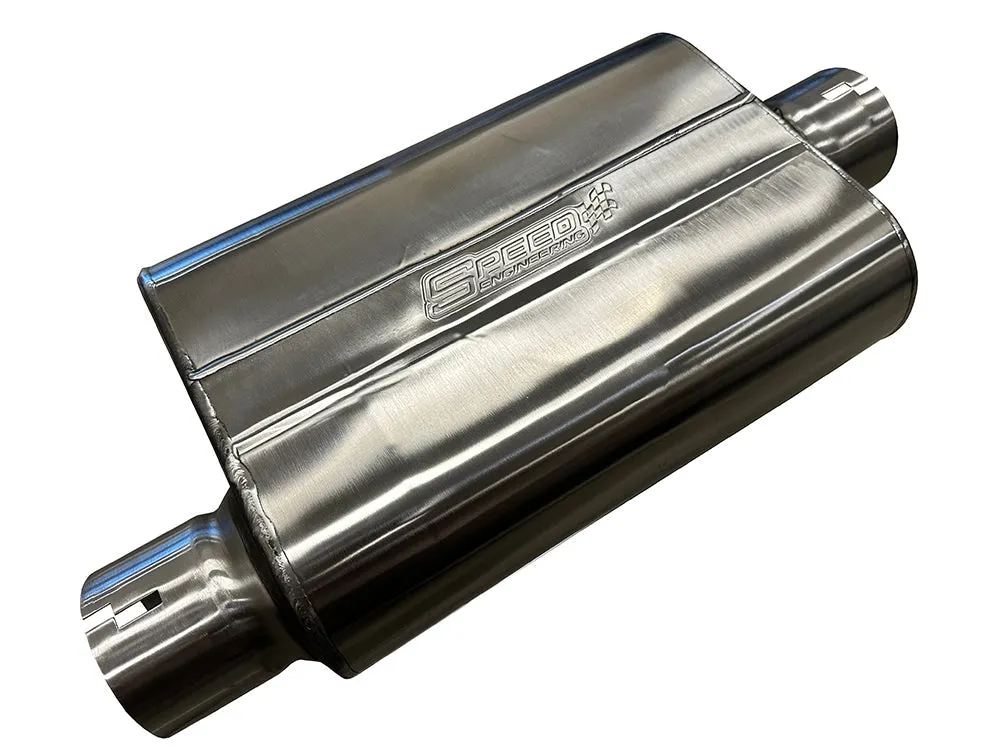 3" Inlet/Outlet "Chambered Series" Muffler | (Offset Inlet, Center Outlet)
