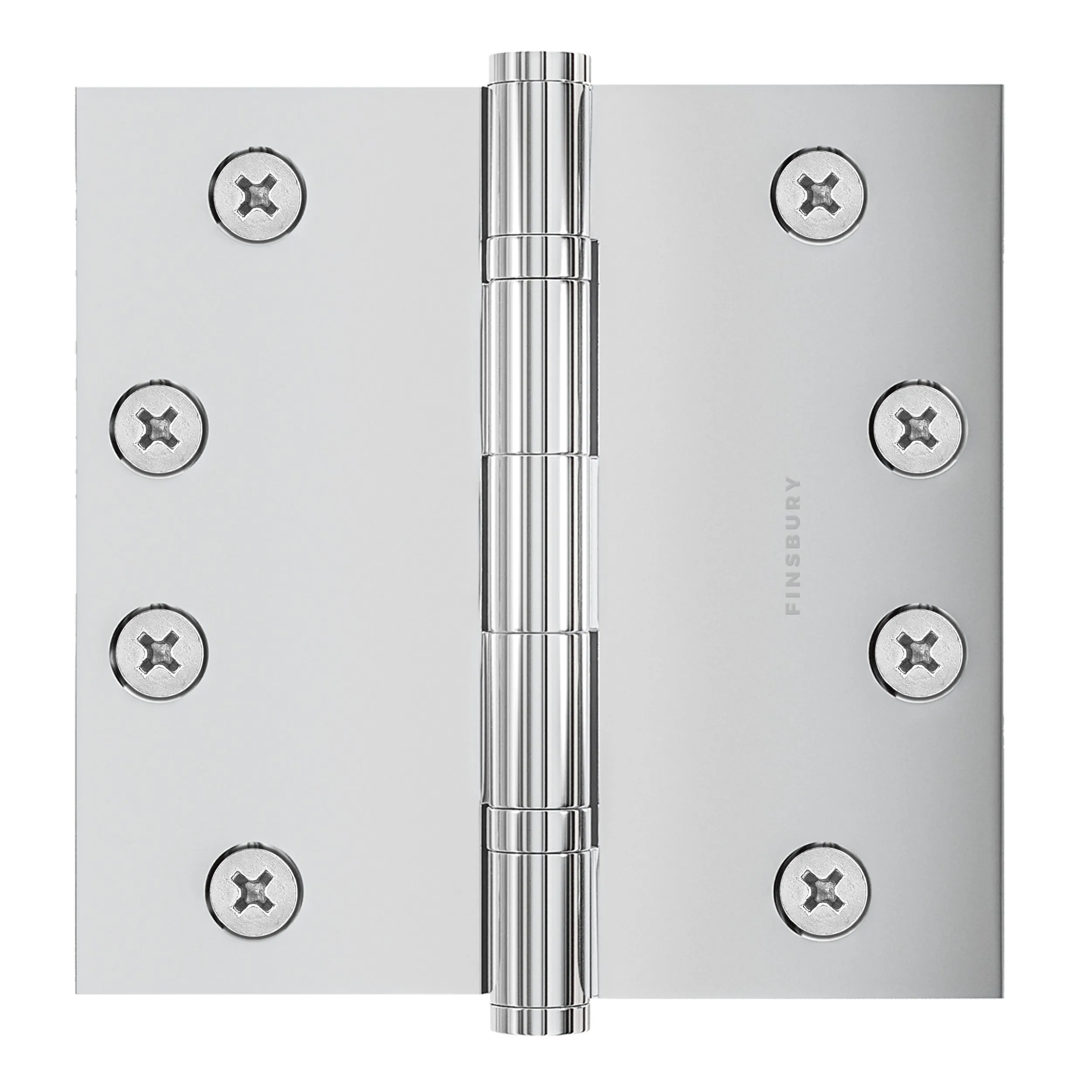 4x4 Inch Solid Brass Ball Bearing Door Hinge - Polished Chrome