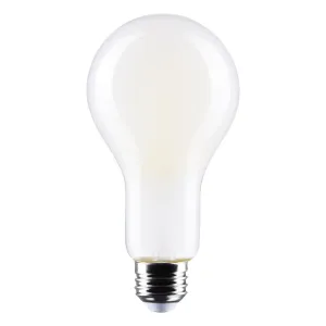 A23 High Lumen LED Lamp, 21 Watts, 2900 Lumens, 3000K, 200W Equal, E26 Base, Frosted