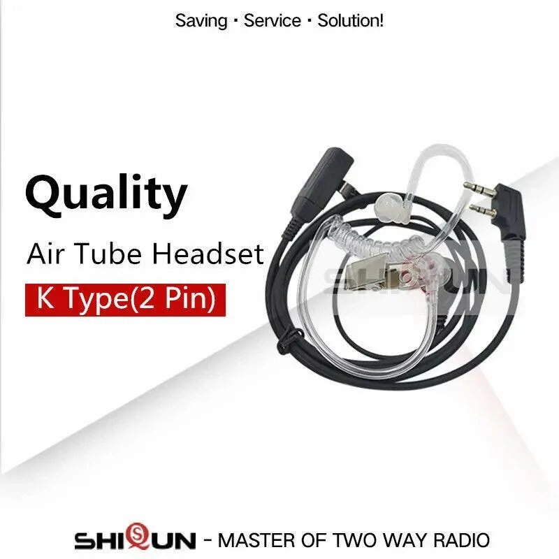 Acoustic Headset for Baofeng Walkie Talkie BF-888S UV-5R UV-82 UV-S9 Plus RT22 Air Tube Earpiece of UV-16 Max UV-13Pro Ham Radio