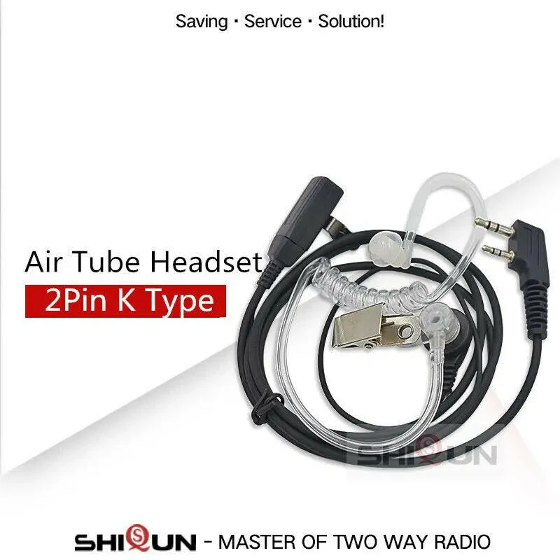 Acoustic Headset for Baofeng Walkie Talkie BF-888S UV-5R UV-82 UV-S9 Plus RT22 Air Tube Earpiece of UV-16 Max UV-13Pro Ham Radio