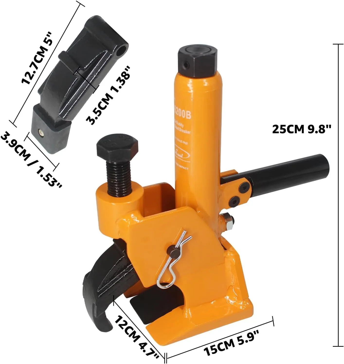 BESTOOL Manual Tire Bead Breaker with Handle, Tire Change Tool for Aluminum Wheels, ATV Tire Operation, Tractors, Trucks, Cars, Heavy Duty Tires Car Repair (Handle Patented)