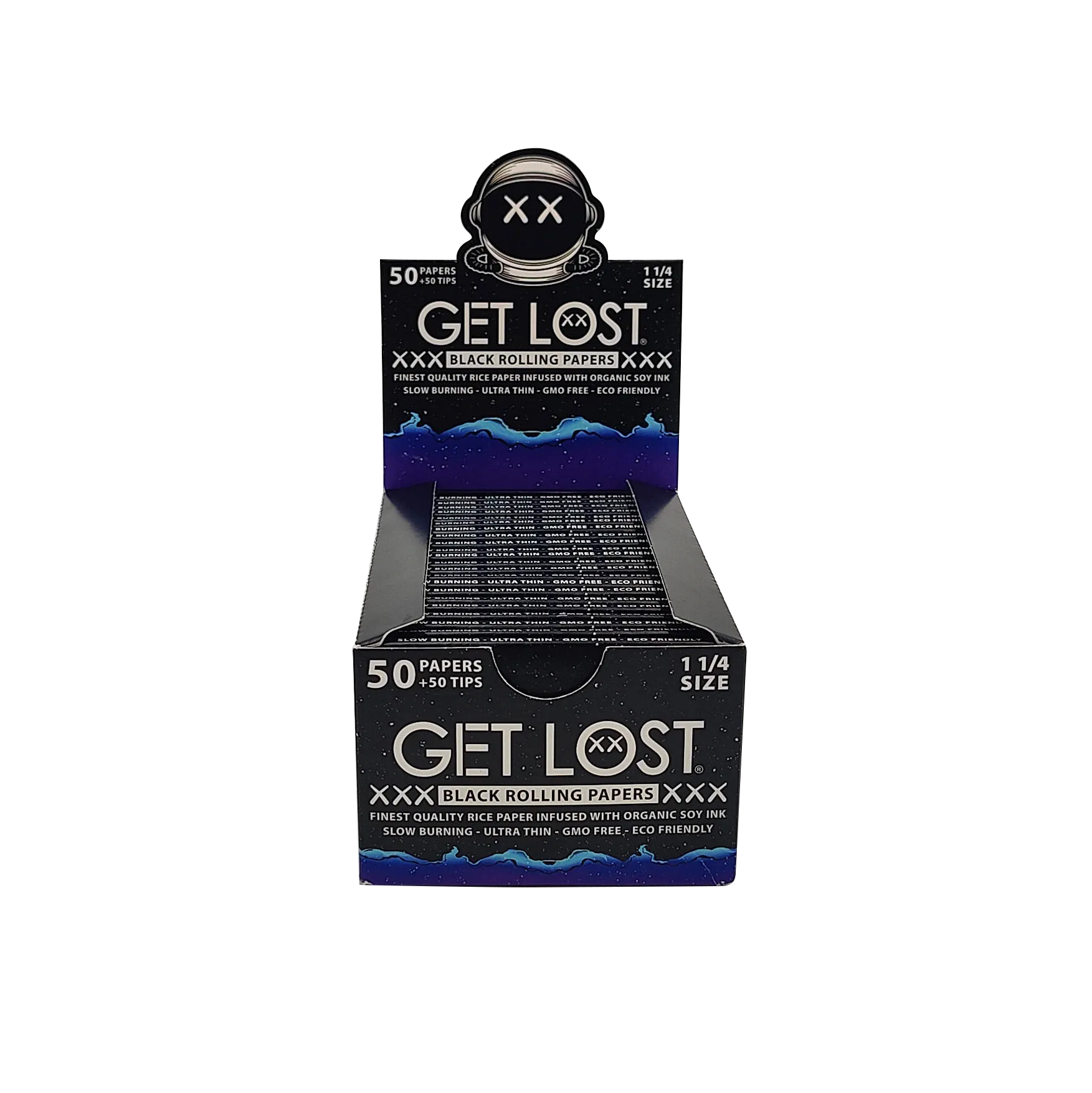 Black Rolling Papers   Tips 1 1/4 Size 22 Pack