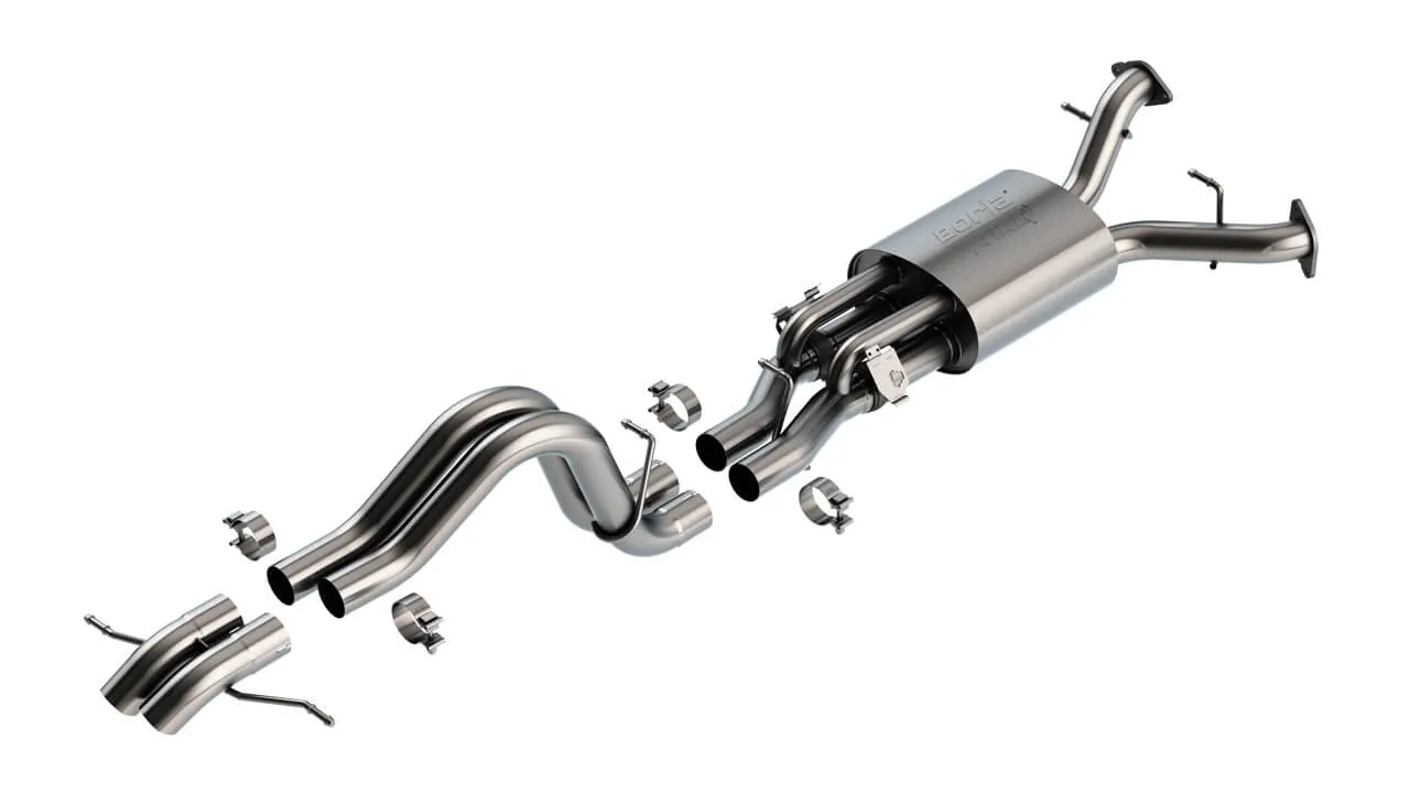 BORLA 140935 Exhaust system Cat-Back 2.75" ATAK, Climber, Tip: Dual 2.75" Turndown Tips AC for FORD Bronco Raptor 3.0L V6 Turbo AT 2 4WD 2022-2024