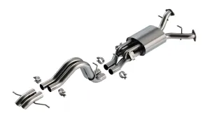 BORLA 140935 Exhaust system Cat-Back 2.75" ATAK, Climber, Tip: Dual 2.75" Turndown Tips AC for FORD Bronco Raptor 3.0L V6 Turbo AT 2 4WD 2022-2024