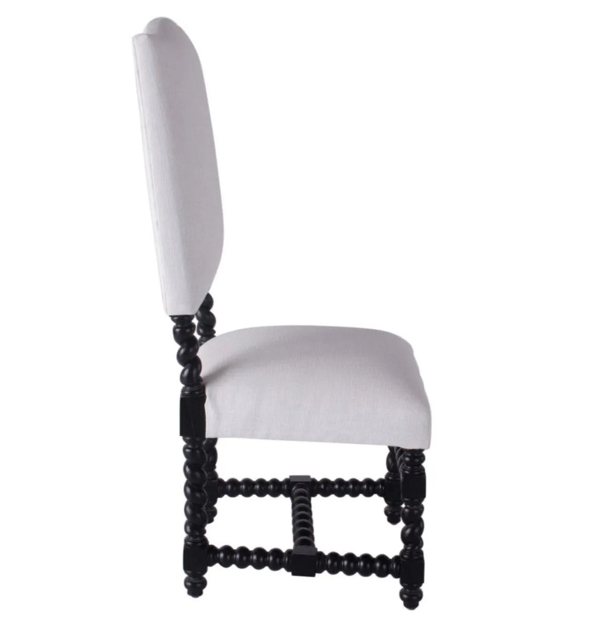 Camelback Spiral Leg Spanish Dining Chair