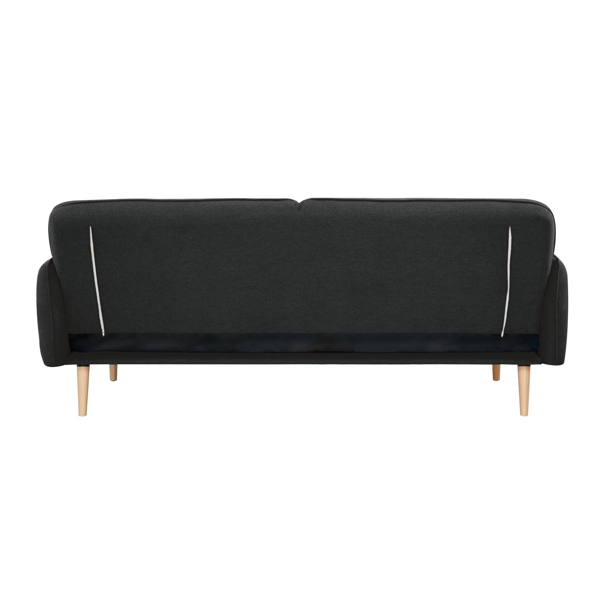 Charcoal 3 Seater Sofa Bed, 100% Polyester Upholstery