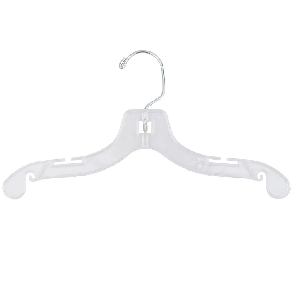 Children's Shirt Hanger - 12" Clear - 100/Carton