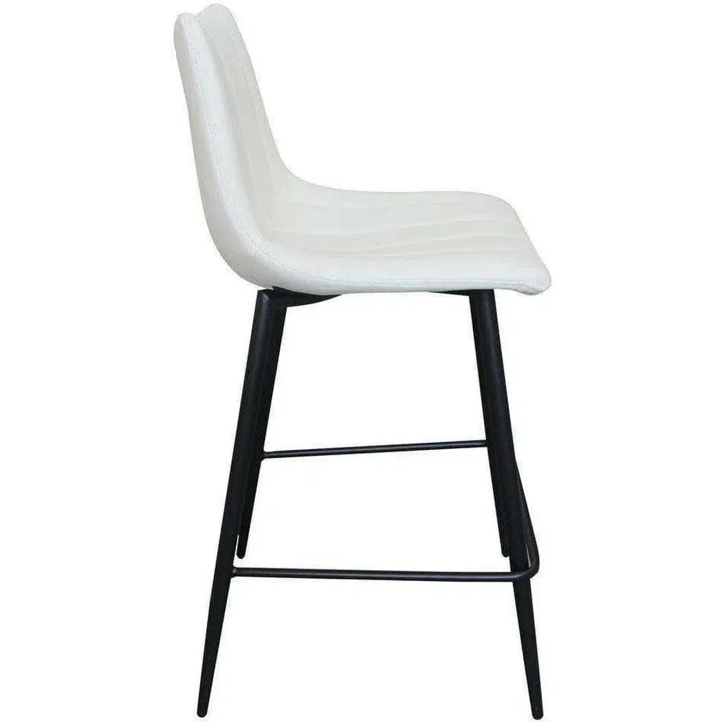 Counter Stool Ivory (Set of 2) White Contemporary