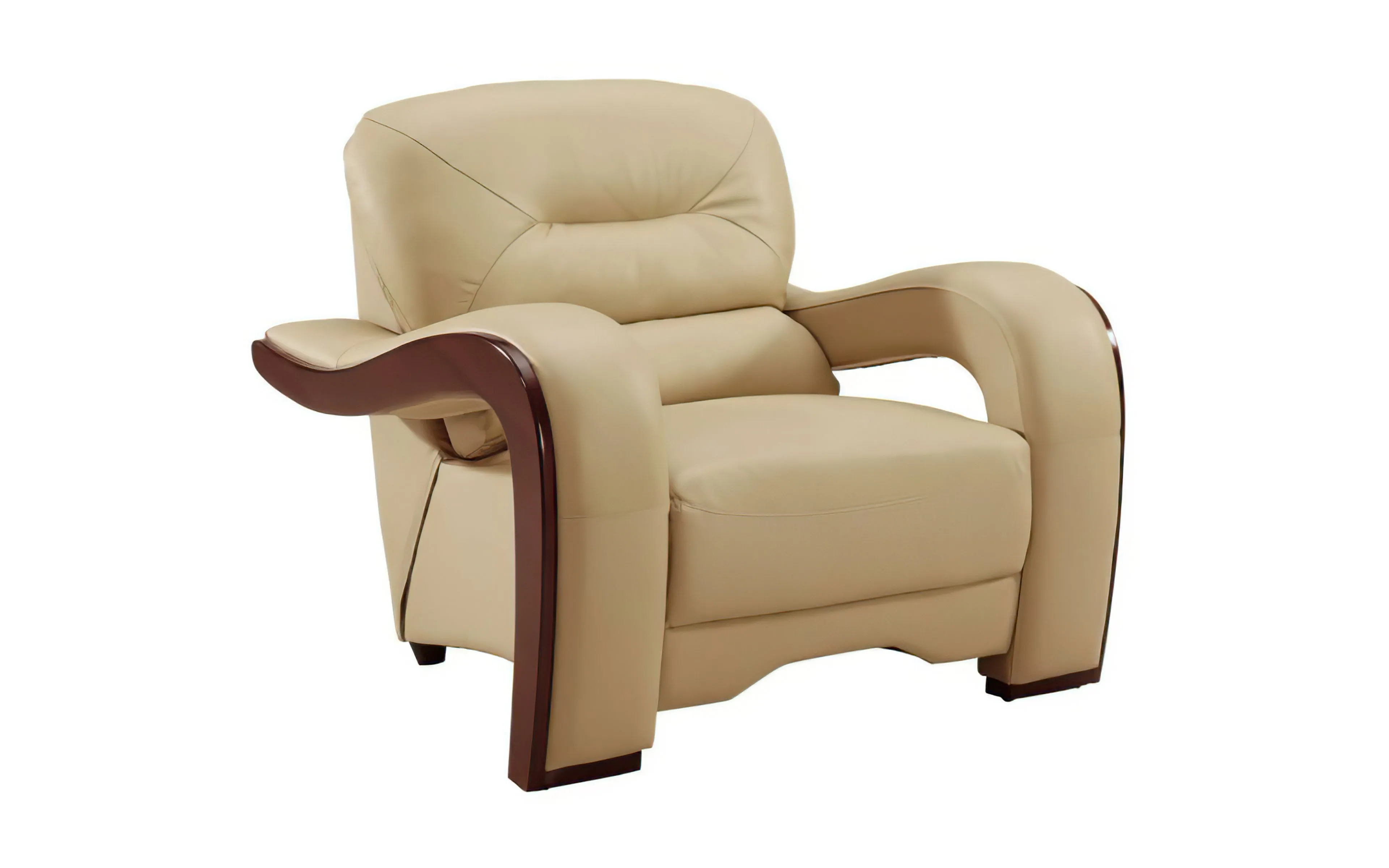 Daskiny Leather Beige Sofa Set