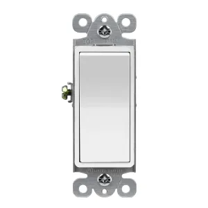 Deco 15 amp Single-Pole Switch, White