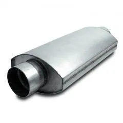 Dynatech Split-Flow Oval Racing Muffler, 3.5"