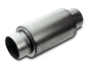 Dynatech Split-Flow Round Race Muffler - 3 1/2" Round - 6" Length x 5" Diameter - UDTRA Approved