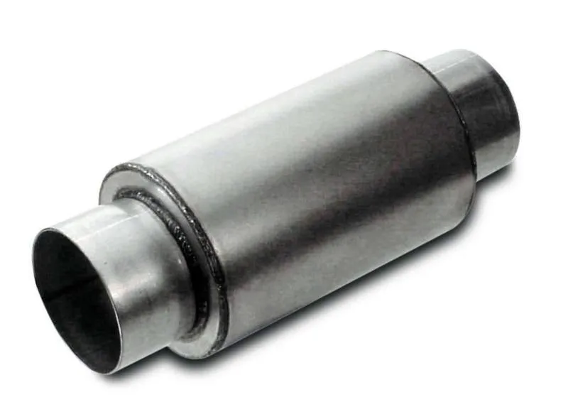 Dynatech Split-Flow Round Race Muffler - 3 1/2" Round - 6" Length x 5" Diameter - UDTRA Approved
