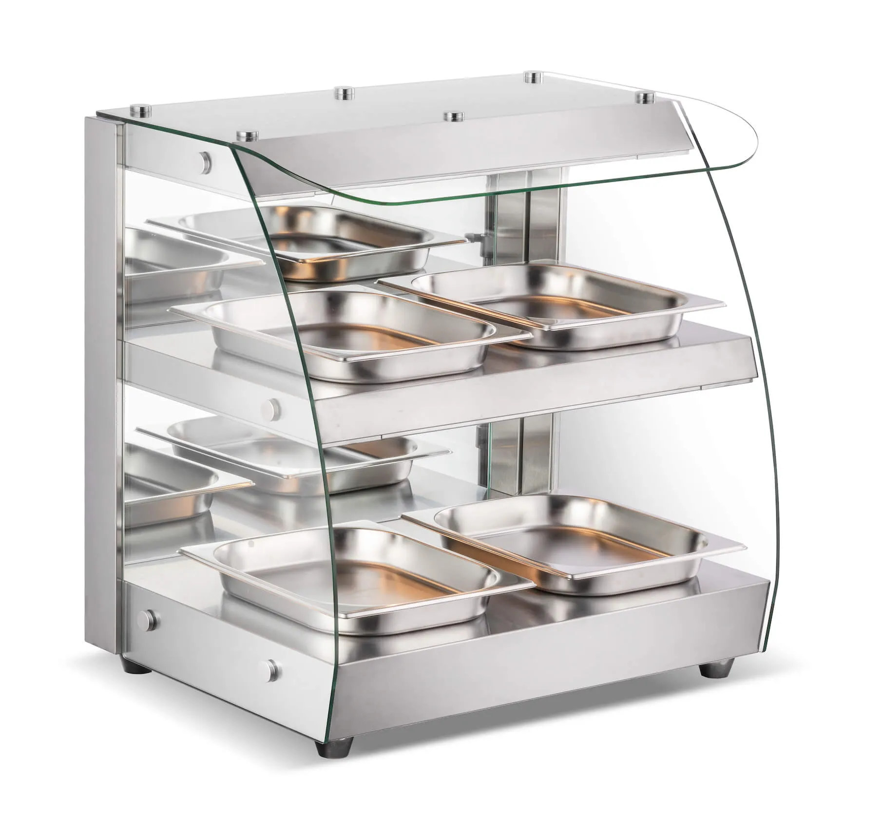 Empire Self Serve Heated Display Case 2 Shelf 4 x GN 1/2 100 Litre - EMP-2D-C