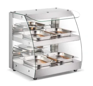 Empire Self Serve Heated Display Case 2 Shelf 4 x GN 1/2 100 Litre - EMP-2D-C
