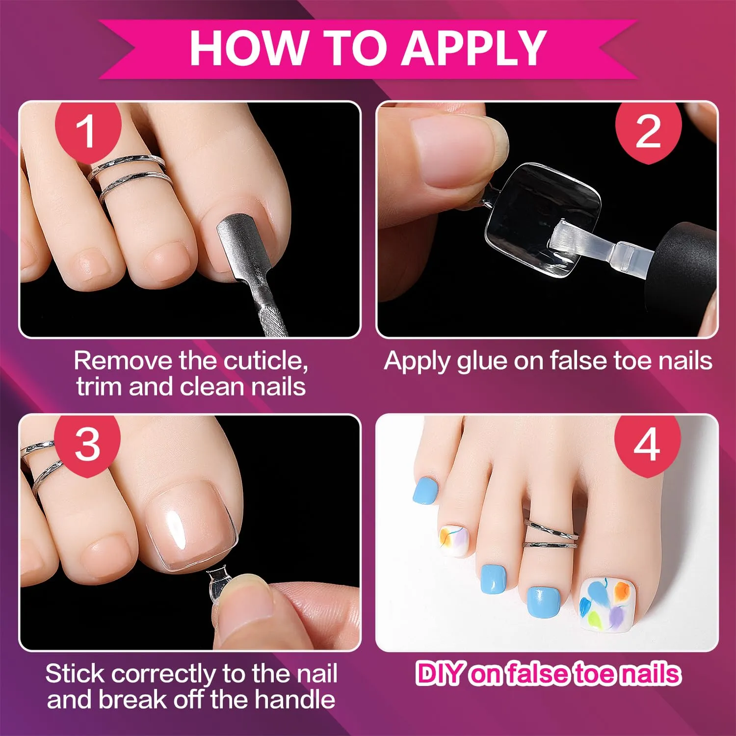Fake Clear Toe Nail Tips -007