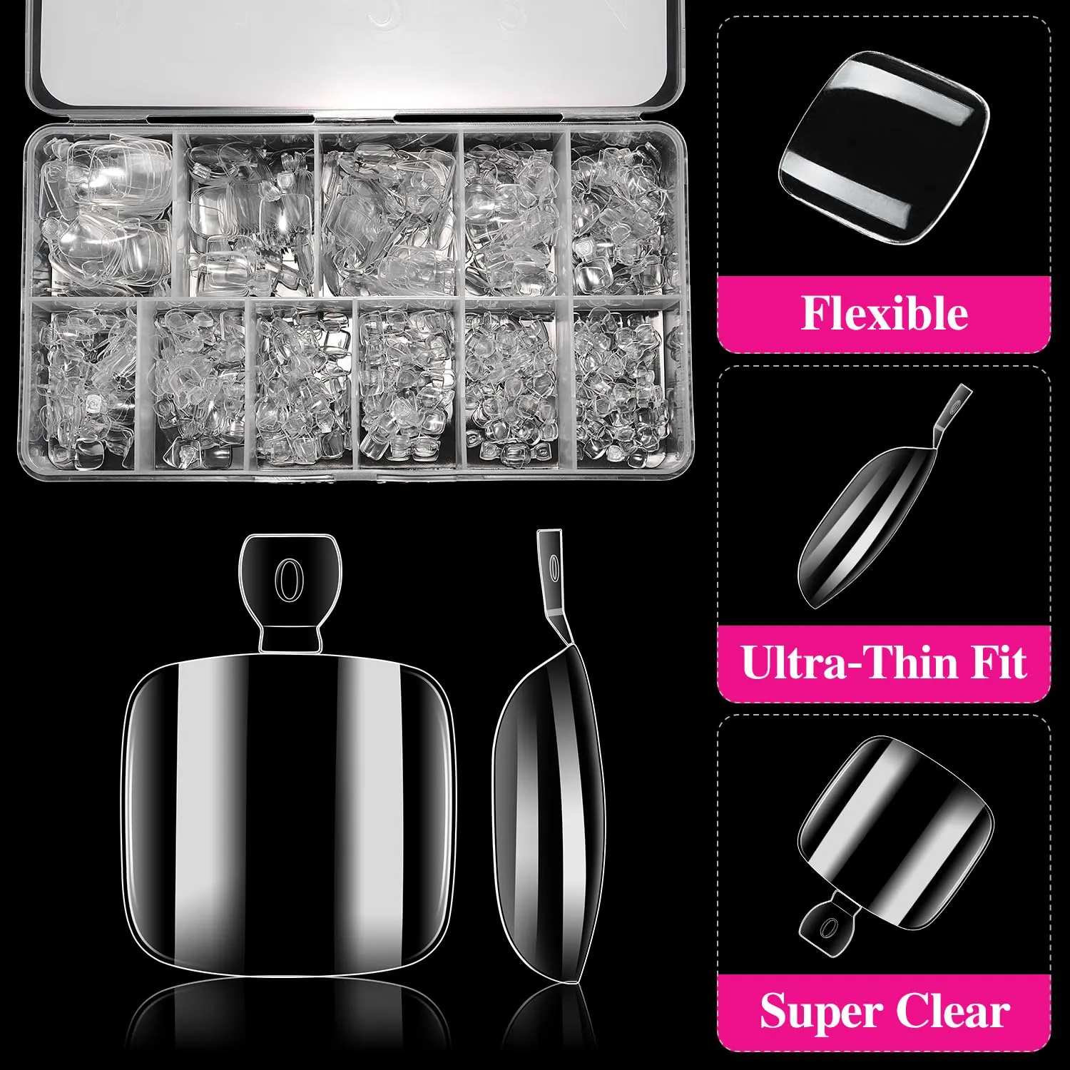 Fake Clear Toe Nail Tips -007