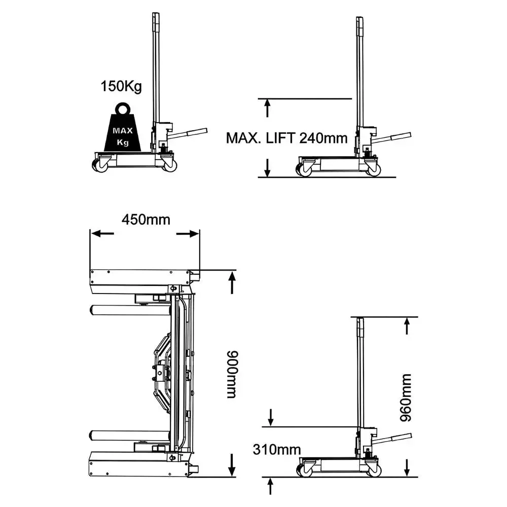 Gaither SAFERGO Truck Wheel Dolly For Mobile Service - Y471106