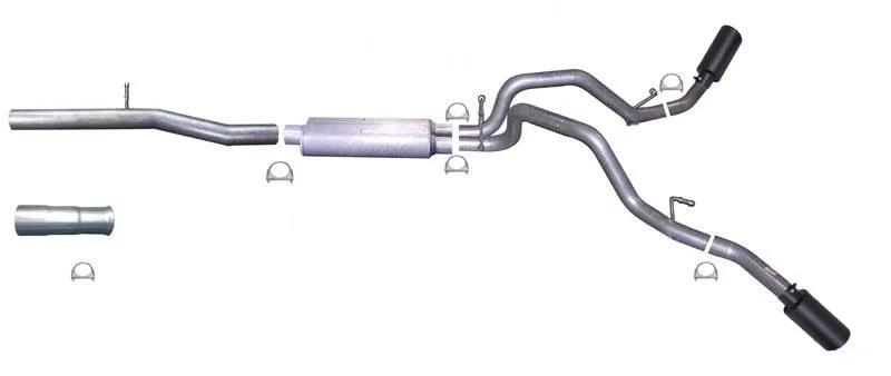 Gibson Exhaust Chevy/GMC Silverado/Sierra 1500 6.0L 2/4WD (10-13) [Catback - Dual Extreme Exit] Polished or Black Ceramic Tips