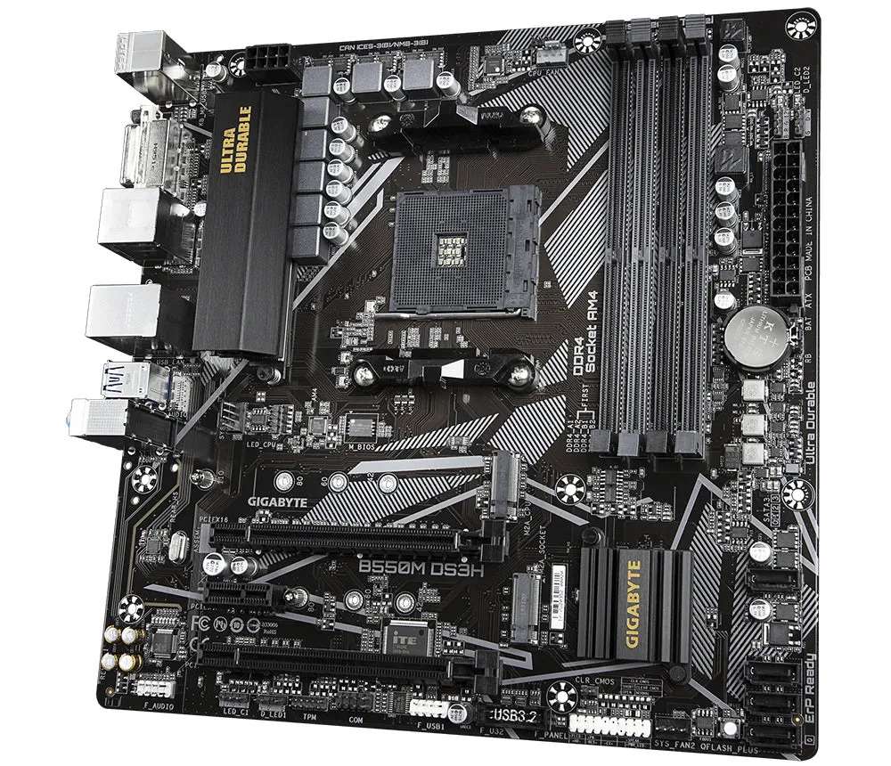 Gigabyte Mainboard B550m Ds3h - Micro Atx - Socket Am4 - Amd B550