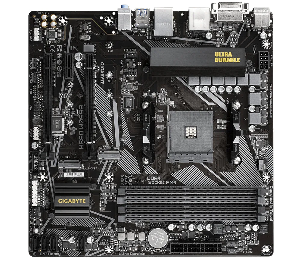 Gigabyte Mainboard B550m Ds3h - Micro Atx - Socket Am4 - Amd B550