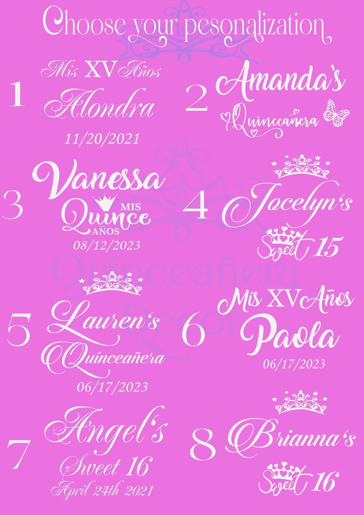 Green quinceanera dress hanger