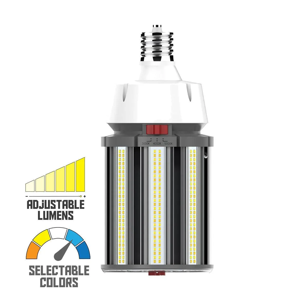 Hi-Pro Retrofit LED Corn Bulb, 80W|100W|120W, 16800lm, 30K|40K|50K, EX39 Mogul, 120-277V
