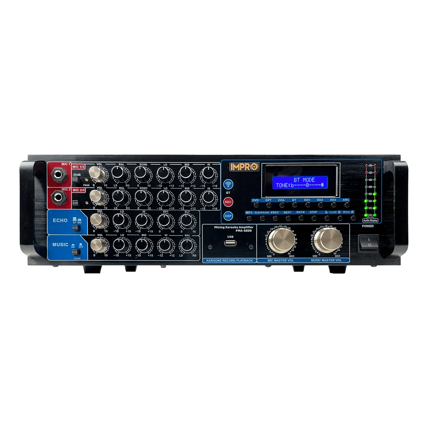 ImPro PMA-6800 800Watt Karaoke Mixing Amplifier