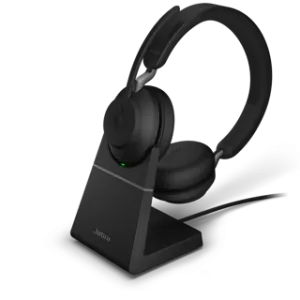 Jabra Evolve2 65 Link 390 Usb-A Uc Version Stereo With Desk Stand Black