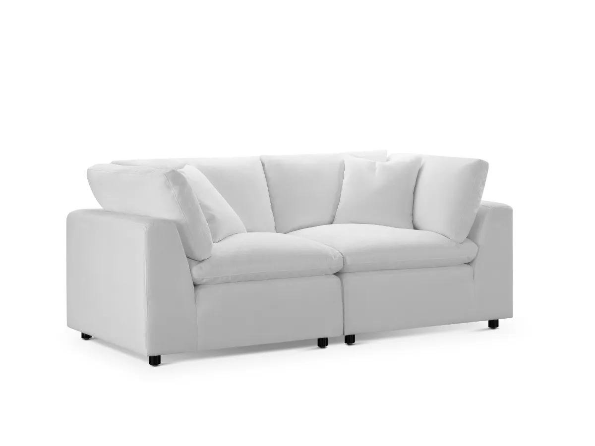 JoJo Fletcher Luxe Feather and Down 2-pc Loveseat