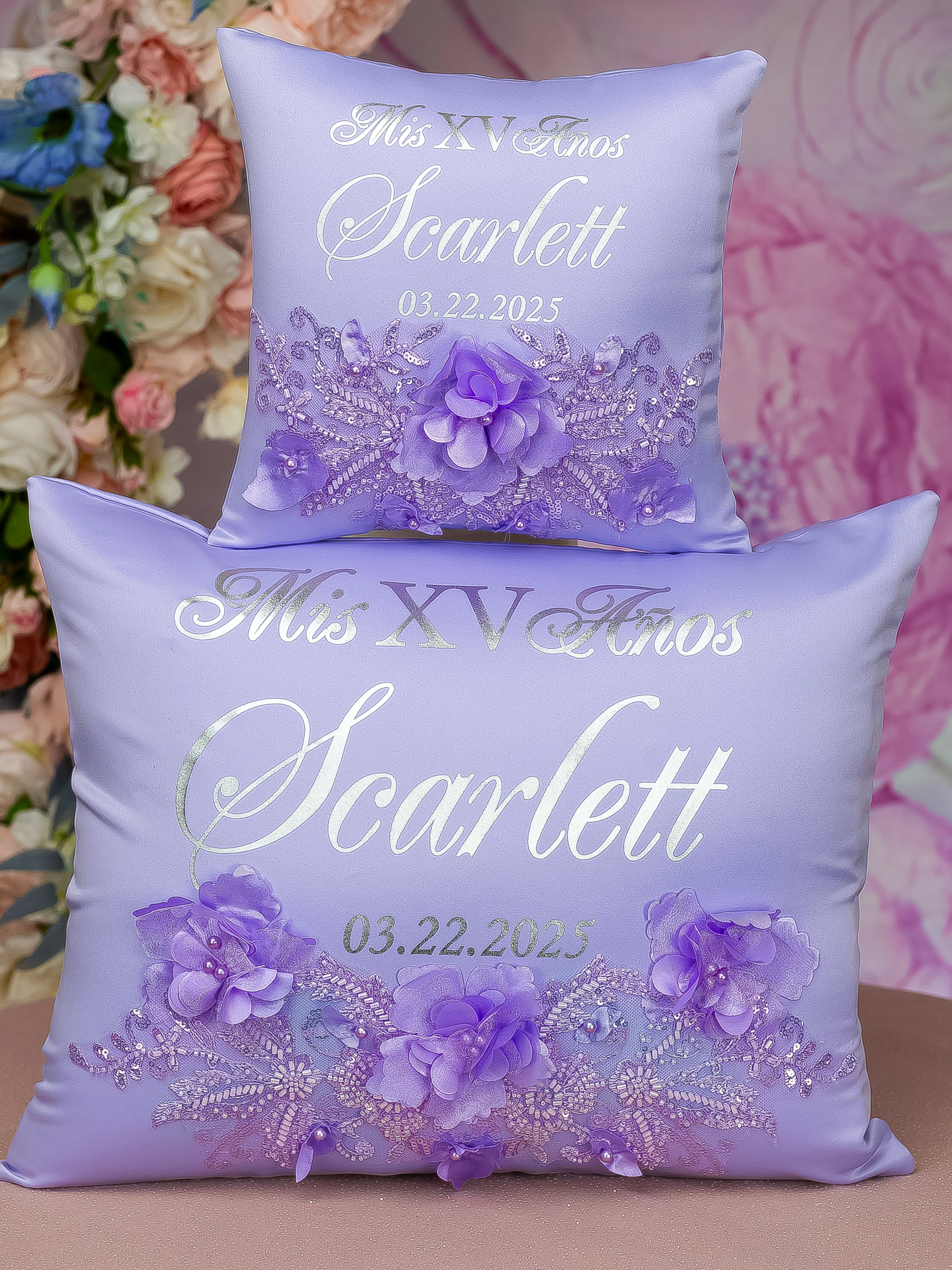 Lilac quinceanera dress hanger