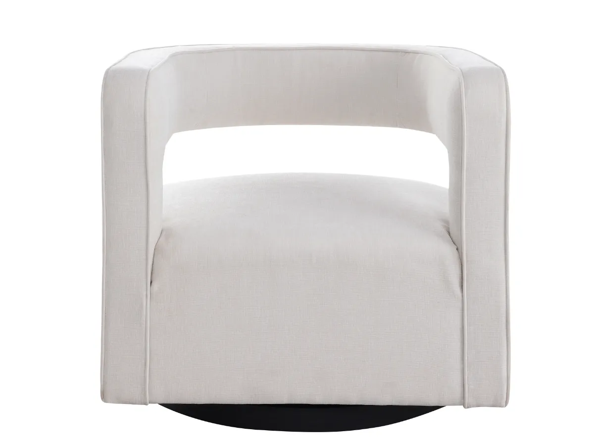 Lunar Stain-Resistant Fabric Swivel Chair