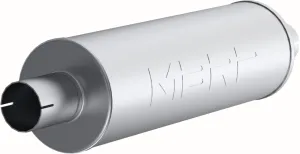 MBRP 26" Single Universal Muffler [Mild Tone - T409 Stainless Steel] 2.5" or 3" ID inlet-outlet