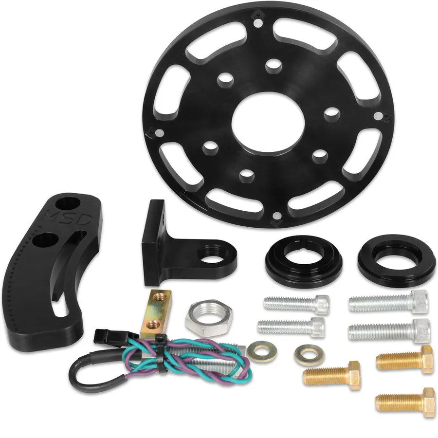 MSD Chevy Small Block 6.25" Balancer Crank Trigger Kit - Black