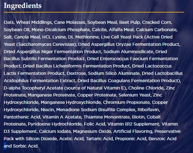 Poulin Grain Equi-Pro East Coast Race Horse Feed