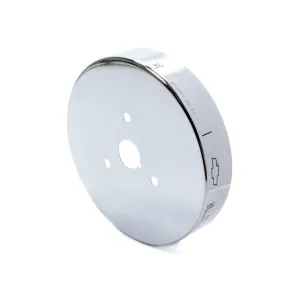 Proform Harmonic Balancer Cover - Timing Marks - Chevy Bowtie Logo - Chrome - 8 in Balancers - Small Block Chevy