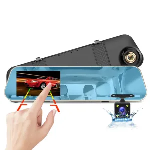 relaxed Driving Recorder 4.3 Inch Screen Car Dvr Mirror Video Recorder 1080P Dashcam for Car double Lens Streaming Driving Recorder Dash Camera Car Accessories on Clearance