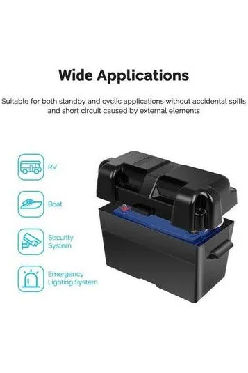 Renogy 12V 100Ah Deep Cycle Hybrid GEL Battery with Battery Box