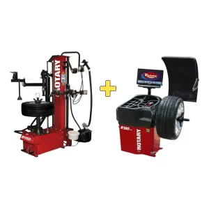 Rotary R1150 Leverless Tire Changer and R180 Pro 3D Balancer COMBO