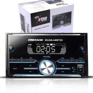 Star Sound SSUSB-440BTDD Double Din Media Player With Bluetooth