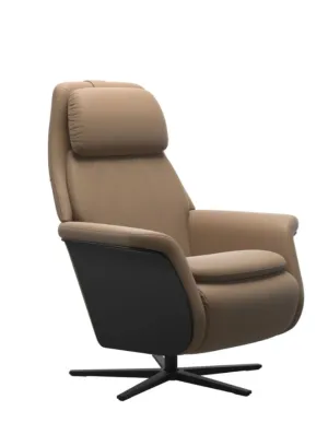 Stressless® Sam Power Recliner with Wood Sirius Base