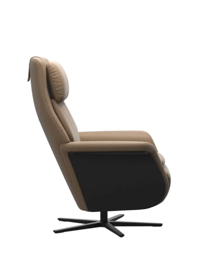 Stressless® Sam Power Recliner with Wood Sirius Base