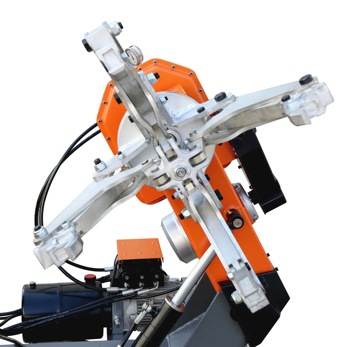 TMG Industrial 26” Heavy Duty Truck Tire Changer, 63” Tire Capacity, Bead Breaker w/Disk & Bead Hook, 3300 lb Weight Capacity, Portable Controls w/ Foot Pedal, CSA certified Motors, TMG-TTC26