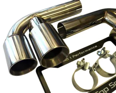 Top Speed Pro 1 Exhaust System Porsche 911 996 & GT3 (98-04) Quad Tips Muffler Bypass
